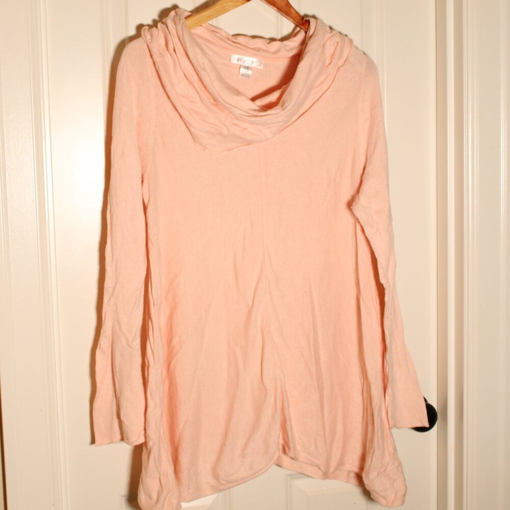 Motherhood maternity pink long-sleeved cowl neck sweater XL